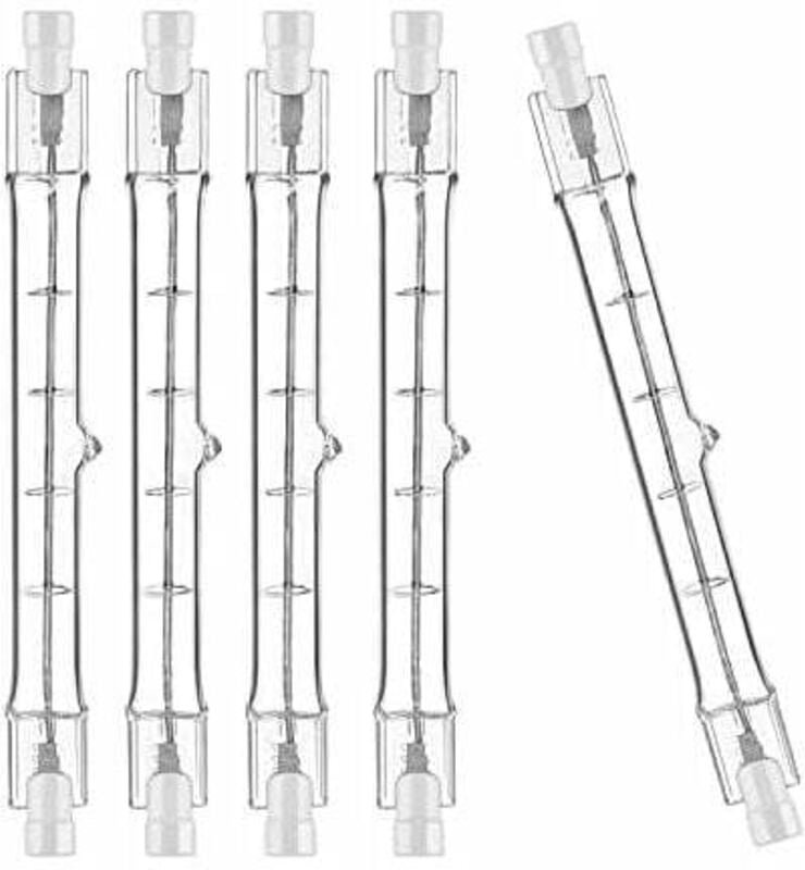 5er-Set 118 mm R7S-Halogenlampe, 200 W 230 V, 118 mm R7S-Halogenstab, R7S-Halogenlampe, dimmbare Halogen-Stablampe für B...
