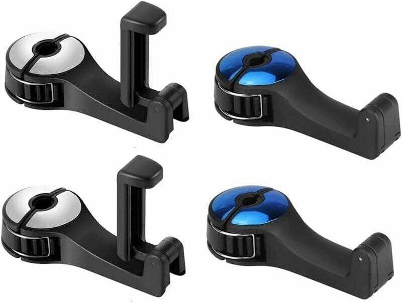 Ahlsen - Stück Autositz-Haken, Auto-Kopfstützen-Haken, Auto-Rücksitz-Haken, Auto-Halterungshaken, zum Aufhängen von Hand...