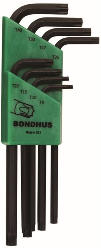 Set mit 8 Winkelschlüsseln lang Torx T9-T40 Bondhus 31834