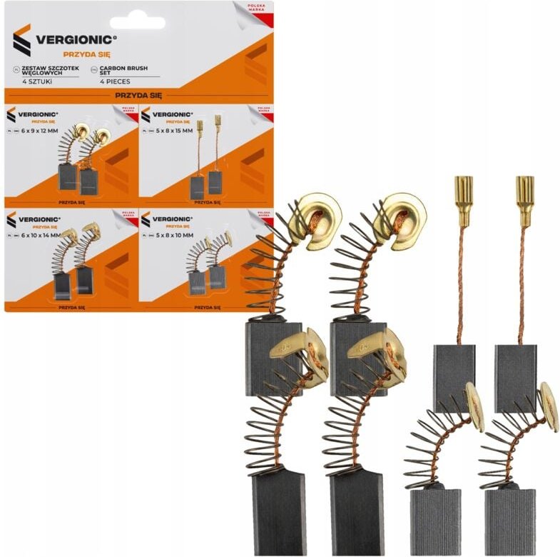 4x Kohlebürsten für Bohrmaschinen und Schleifmaschinen Kohlebürsten-Set