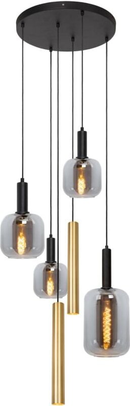 Joanet Tube - Pendelleuchten - ø 65 cm - 4xE27 - Messing - Lucide