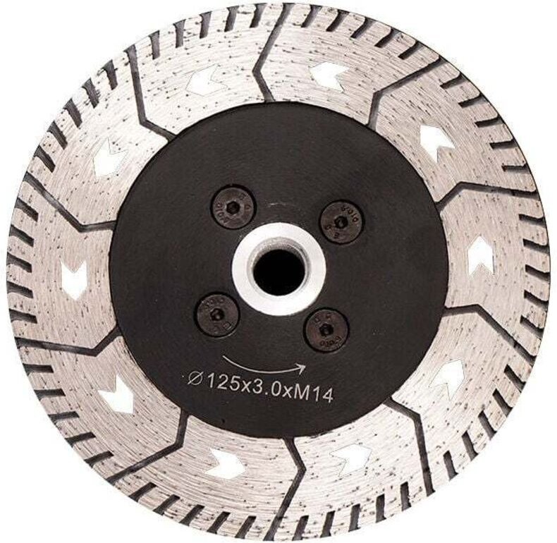 125 mm Diamant-Sägeblatt, Doppelklinge zum Schneiden und Schleifen von Beton, Marmor, Granit