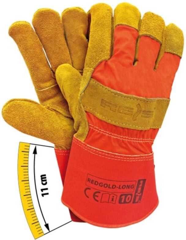 Leder-Arbeitshandschuhe mit Fleecefütterung