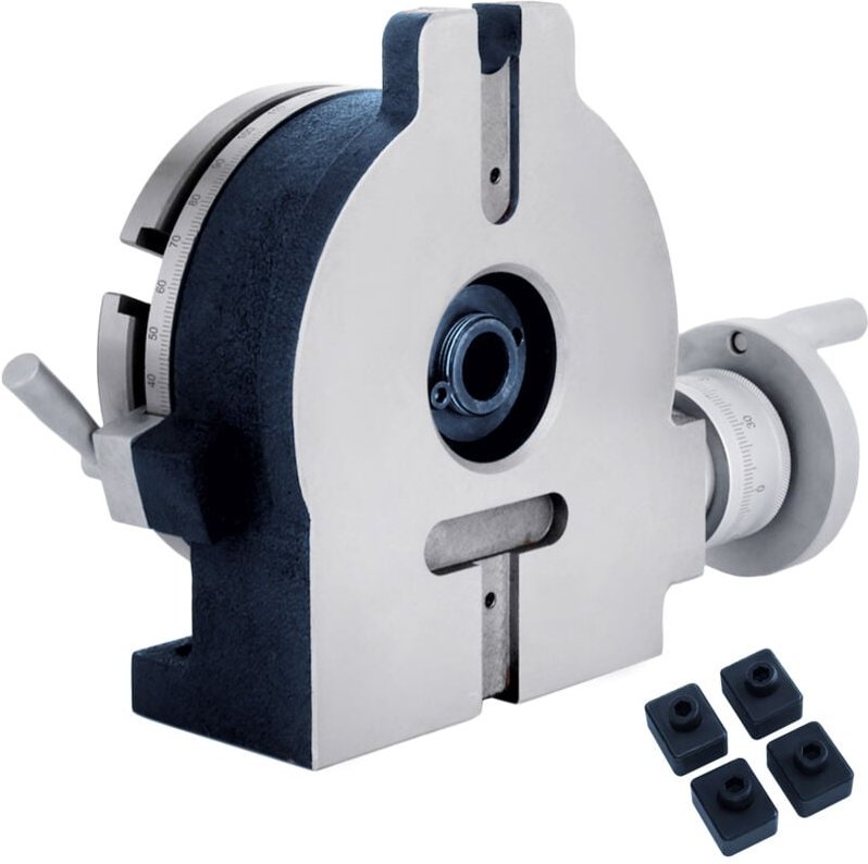 Mophorn 150 mm vertikaler und horizontaler Drehtisch, 5,9 Zoll Teilkopf für Fräsmaschine, verstellbares Schraubenindexsy...