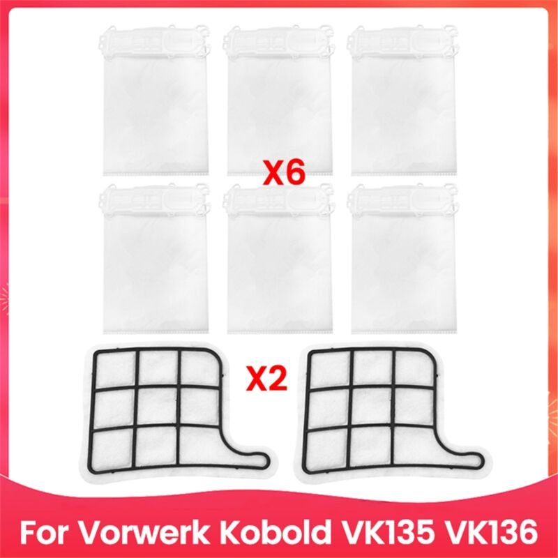 Filter- und Staubbeutel-Set für Kobold VK135 VK136 Staubsauger