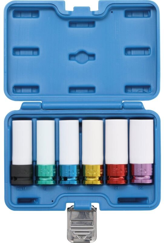 Kraft-Schoneinsatz-Satz Antrieb Innenvierkant 12,5 mm (1/2') sw 15 / 17 / 19 / 21 / 22 mm / MS17 6-tlg.