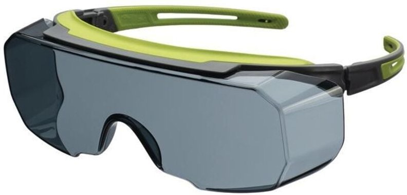 Berbrille Avatar Plus EN166, EN170, ukca Rahmen grau/grün, Scheibe grau Polycarbonat / tpe