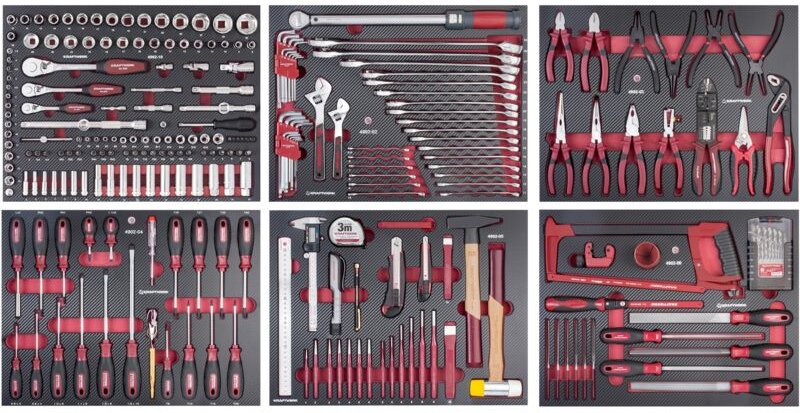 Werkzeug-Satz, EVA, 1/4"+ 3/8"+ 1/2", 280-tlg.