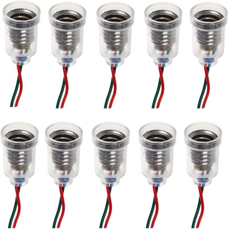 Thumbnail - Ersandy - 10 Stück E10-Lampensockel, LED-Schraubmontage, kleine Lampenfassung, Lampenfassung mit Drahtfassung für Experi...