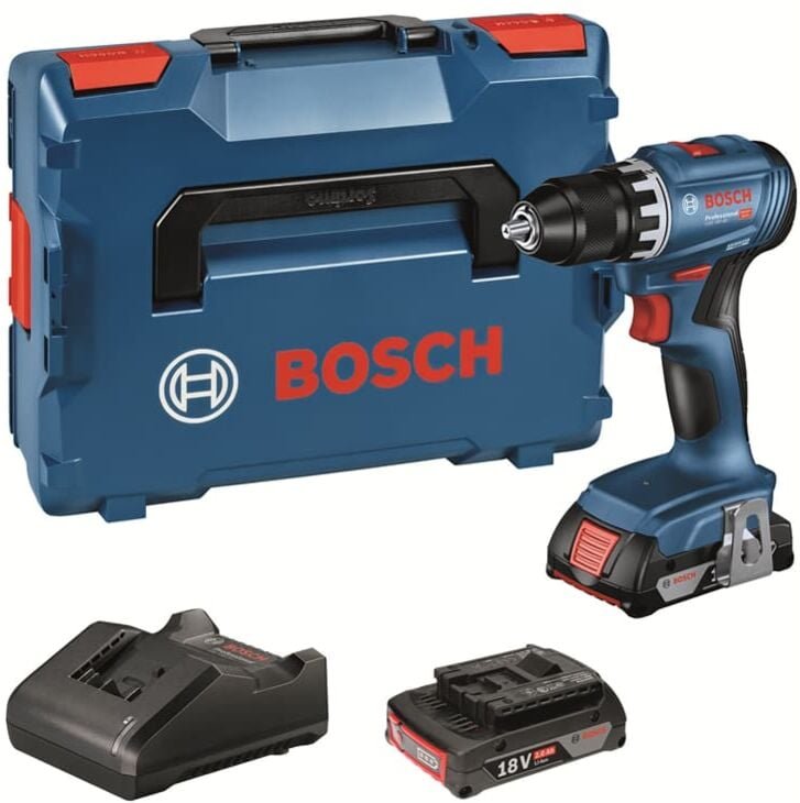 Bosch Akku-Bohrschrauber gsr 18V-45, 2 Akku gba 18V 3.0Ah, Ladg. in l-boxx