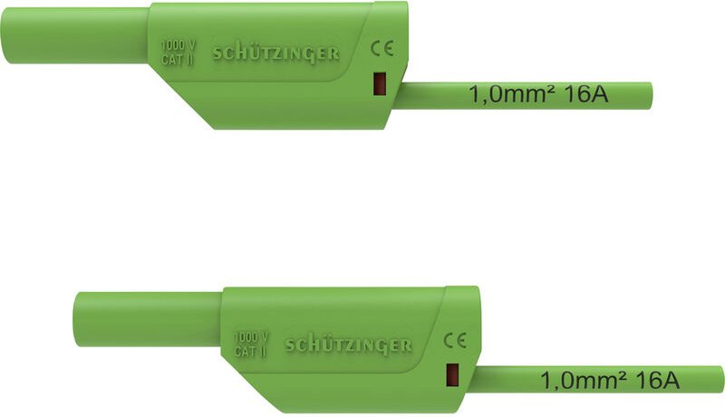 Schützinger - vsfk 8500 / 1 / 50 / gn Sicherheits-Messleitung 4 mm-Stecker 4 mm-Stecker 50.00 cm Grün