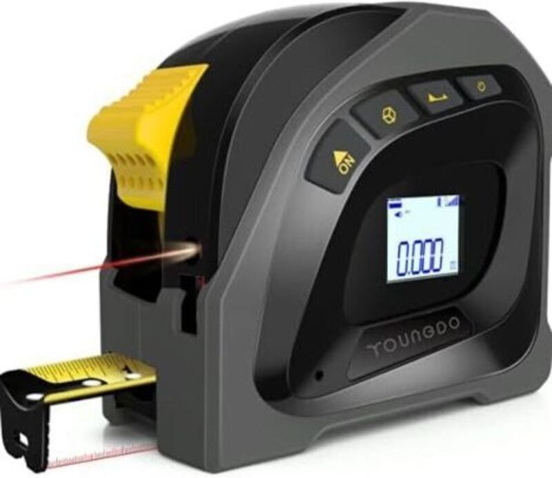 Laser-Entfernungsmesser mit hintergrundbeleuchtetem LCD-Display, Maßband, 40-m-Laser-Entfernungsmesser, 5-m-Maßband, Las...