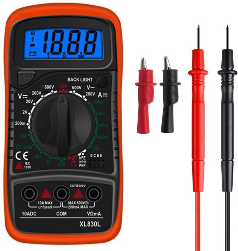 Dolaso - Auto-Range-Digitalmultimeter, AC/DC-Ampere-Ohm-Spannungsprüfer, Multifunktionstester mit Widerstands-, Durchgan...