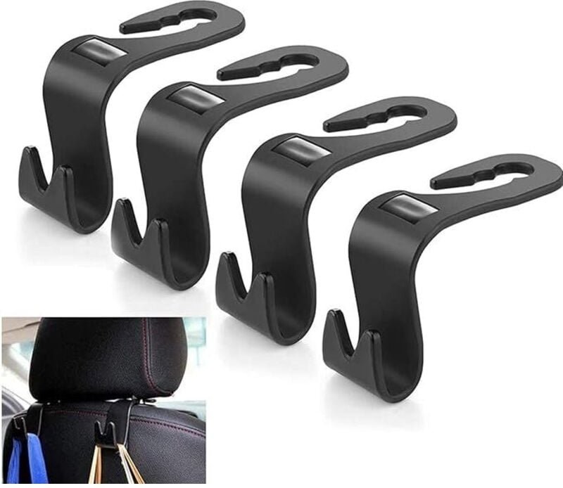 Thumbnail - Ahlsen Auto-Aufbewahrungshaken, Auto-Haken, Kopfstütze, Rücksitz, Kleiderbügel, Halter, Fahrzeug-Organizer für Handtasch...