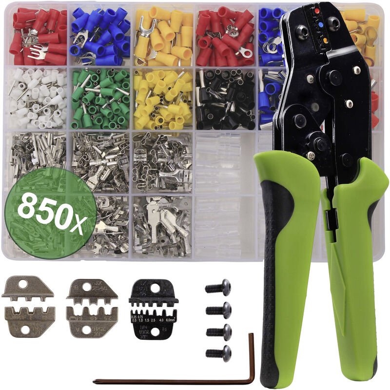 22T014 22T014 Crimpzangen-Set Aderendhülsen, Flachsteckhülsen, Solar-Steckverbinder 0.25 b - Quadrios