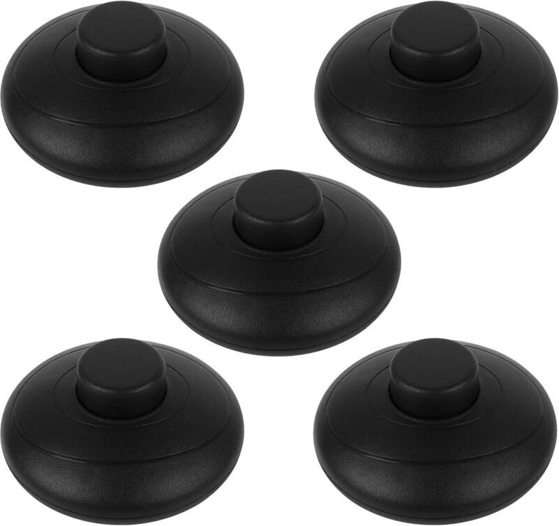 5PCS Fußschalter für Beleuchtung, Fußschalter runder Fußschalter für Tischlampen und Stehlampen, 250V/2A