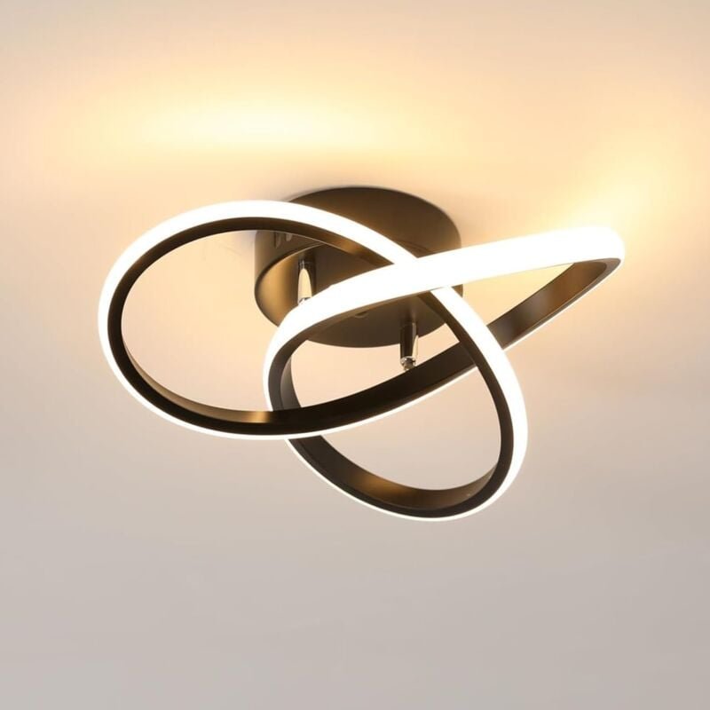 Moderne LED-Deckenleuchte, 22 W, 3300 LM, Deckenleuchte im Kleeblatt-Design, warmes Licht 4500 K, schwarze Acryldecke fü...