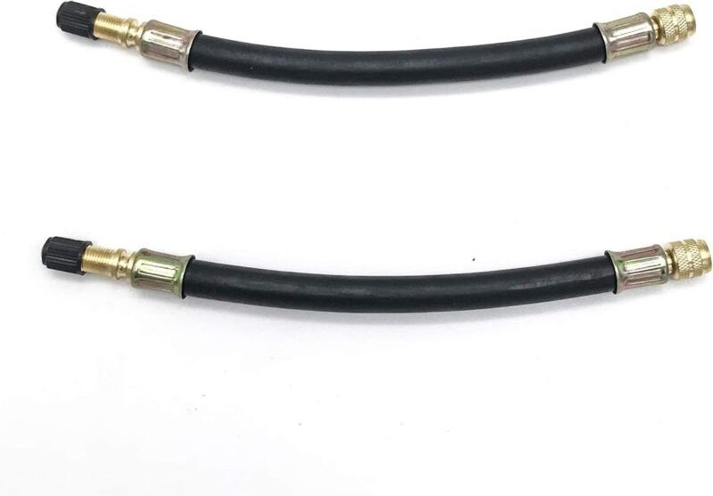 Stück Ventilverlängerung, Ventilverlängerungsadapter 210 mm flexibler Ventilschlauch Ventilverlängerungsschlauch Gummi -...