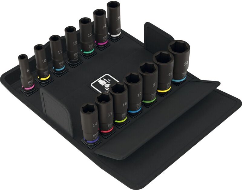 Wera 8790 B Stekschlüssel-Satz 3/8" Impaktor Deep Set 1, 14-teilig