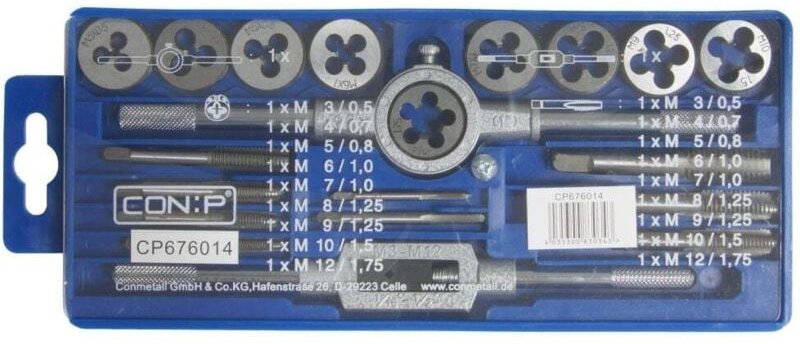 Gewindeschneid-Set 20-teilig M3-M12 Gewindeschneider