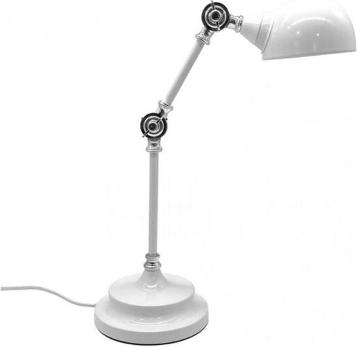 Adal 1xe14 weiß/chrom 48x15x32 cm verstellbare Schreibtischlampe adal 1xe14 weiß/chrom 48x15x32 cm verstellbar