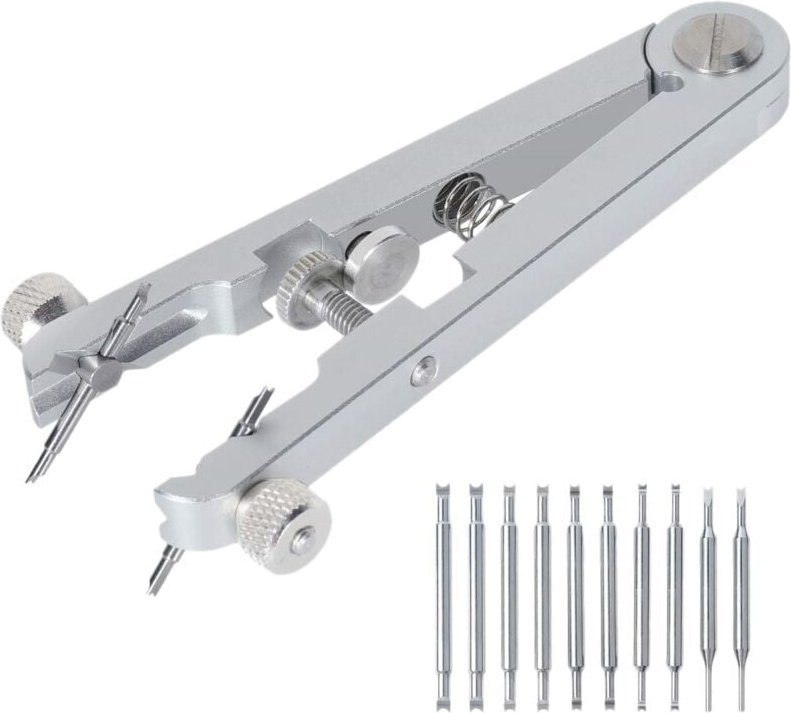 Uhr Stegzangen Werkzeug Satz mit Haltbaren 10 Spitzen Pins, für Uhren Armband Reparatur Fixen zum Entfernen Von BäNdern
