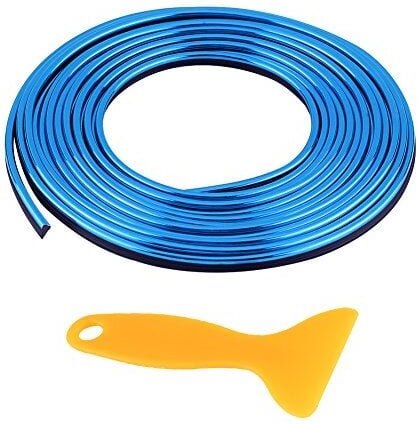 Keenso Auto Zierleisten, Auto 5m Innen Zierleisten Auto-Innenverkleidung Schlitze Zierstreifen Dekorativer Streifen (Bla...