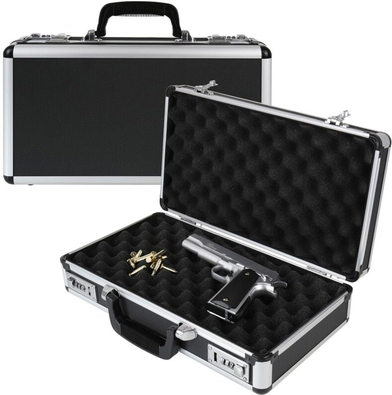 HMF - 14403-02 Alu Transportkoffer mit Zahlenschloss, Universalkoffer, 42 x 26 x 12 cm