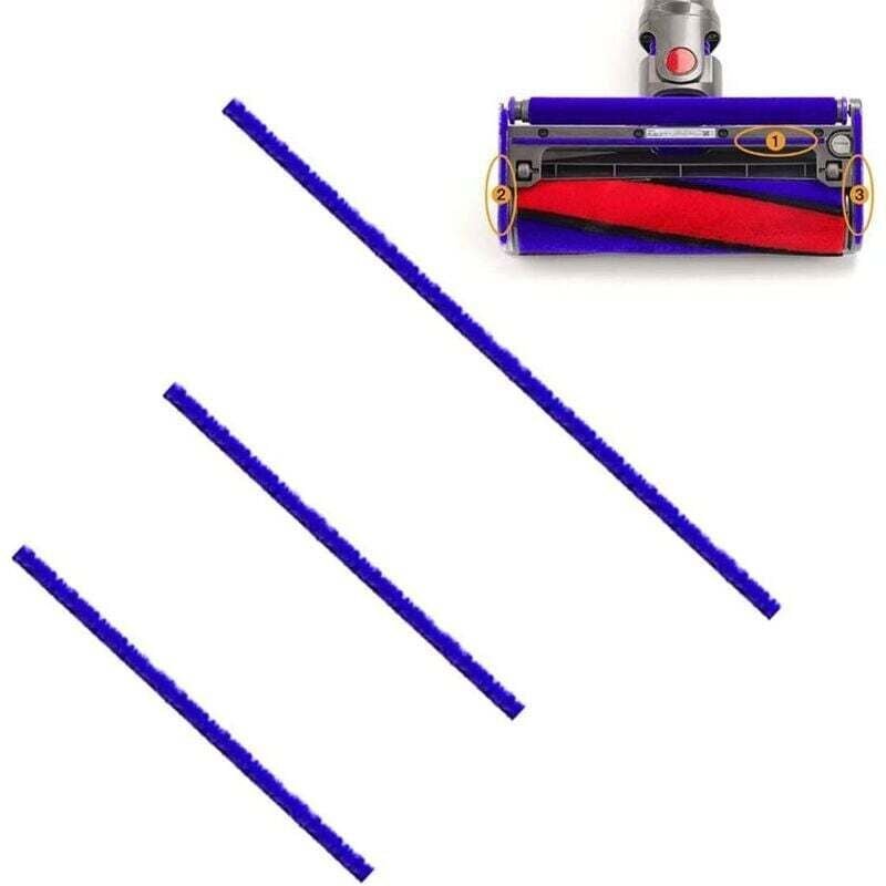 3er-Pack Ersatz-Klebestreifen aus weichem Plüsch für Dyson V7 V8 V10 V11 Staubsauger
