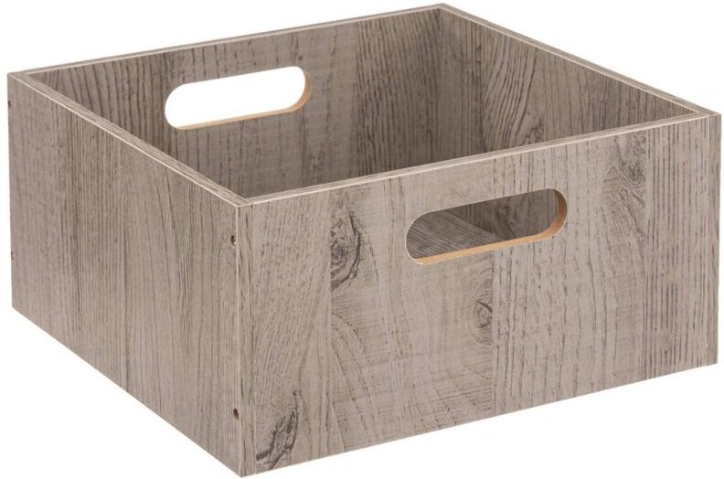 Regalbox 31x15cm Holz grau