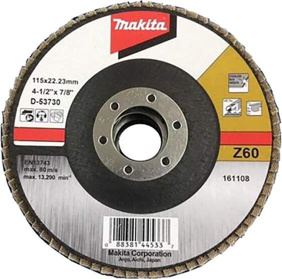 D-53730 Zirkonia-Fächerscheibe 115 mm G60 - Makita