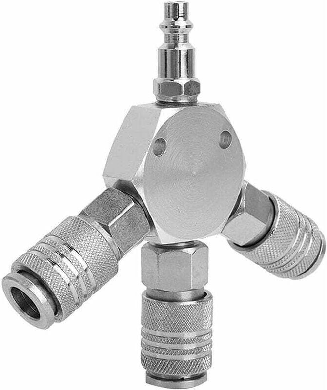 Y-förmiger Druckluftverteiler – Schnellkupplung – 3-Wege – Pneumatikanschluss – Schnellkupplung – 1/4" F-NPT