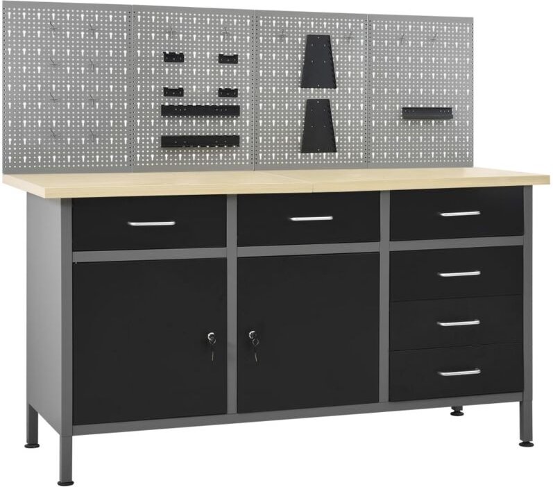 Vidaxl - Werkbank mit 4 Werkzeugwänden