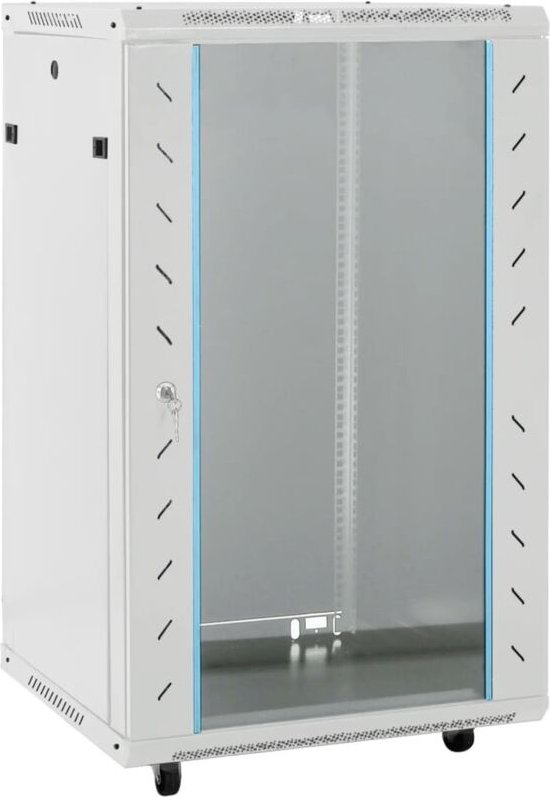 Vidaxl - 18U Netzwerkschrank 19' IP20 Grau 60x60x100 cm