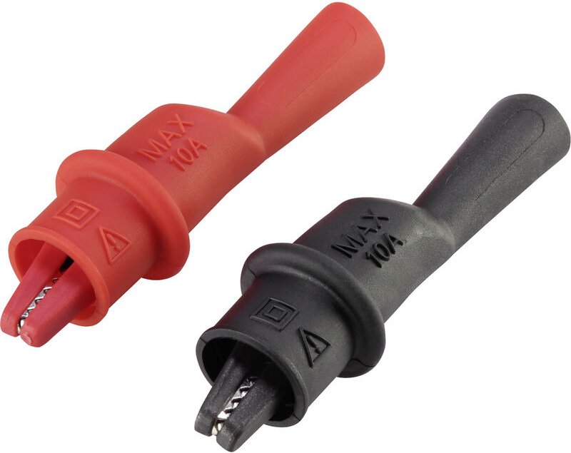 Thumbnail - Voltcraft - MSK-111 Krokodilklemme Stecker 2 mm cat iii 1000 v, cat iv 600 v Schwarz, Rot