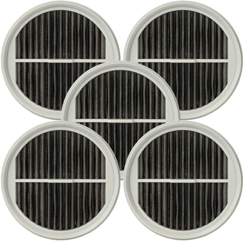 Filterset 5x Staubsaugerfilter kompatibel mit Xiaomi Roidmi Nex X20, X30, S2, X30 Pro Staubsauger - Schmutzfilter, Filte...