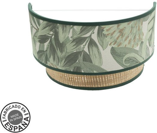 Kongo Wandleuchte 1xe27 grün-natur 17x30x15 cm