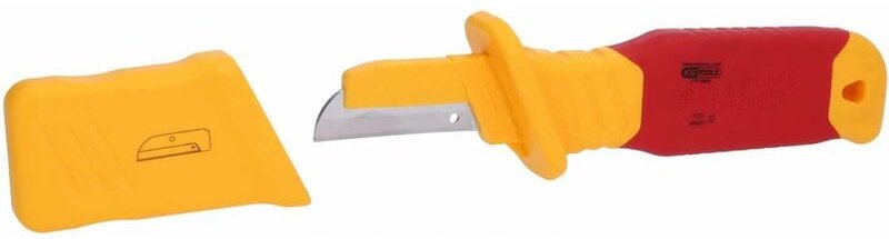 KS Tools Kabelmesser mit Schutzisolierung und gerader Klinge, 200 mm