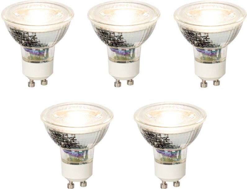Set mit 5 dimmbaren GU10 LED-Glühbirnen 5W 370lm 3000K