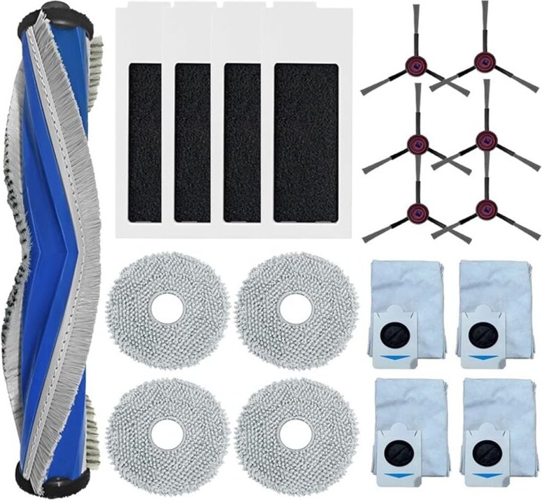 Für T30S Wichtigsten Seite Pinsel HEPA-Filter Mopp Pad Staub Tasche