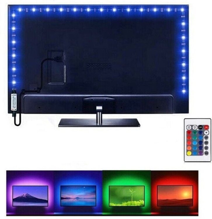 3mflexiblerusb-Led-Lichtstreifenrgbtv-Hintergrundbeleuchtungte-B0310