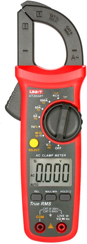 Pinza amperometrica digitale True RMS a 6000 conteggi, multimetro con test NCV, misura corrente CA, tensione, capacità, ...