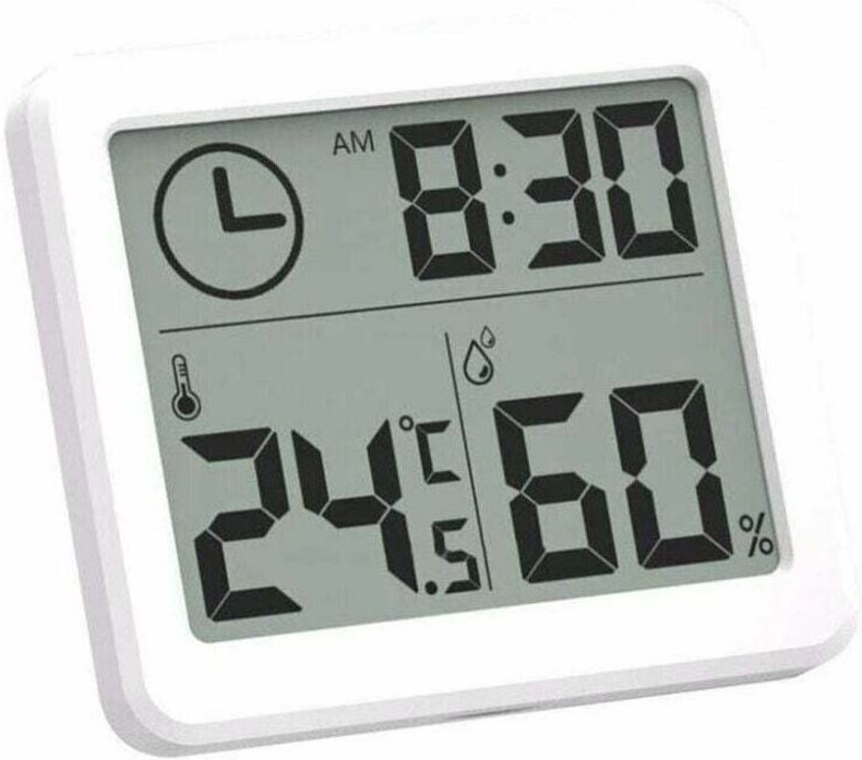Digitales LCD-Hygrometer-Thermometer für den Innenbereich. Temperatur- und Feuchtigkeitsanzeige. Weckerfunktion. Tempera...