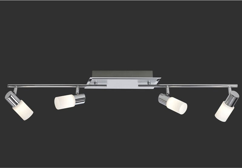 Trio - 4-flammiger led Deckenstrahler clapton mit Glasschirmen, Breite 96cm