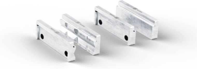 Thumbnail - Schutzbackenpaar Set (p) Prisma und (b) Blank 110 mm Aluminium ( VersaMAG) - Fein