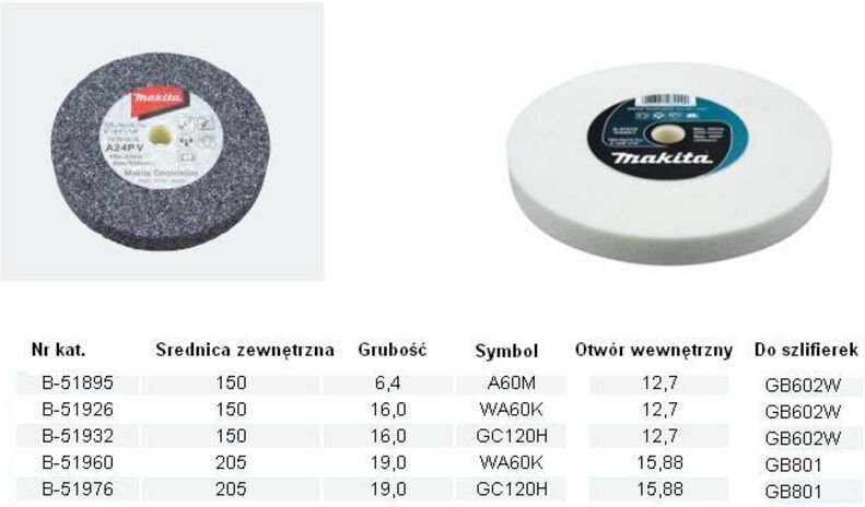B-51926 Schleifscheibe 150mm. WA60K - Makita