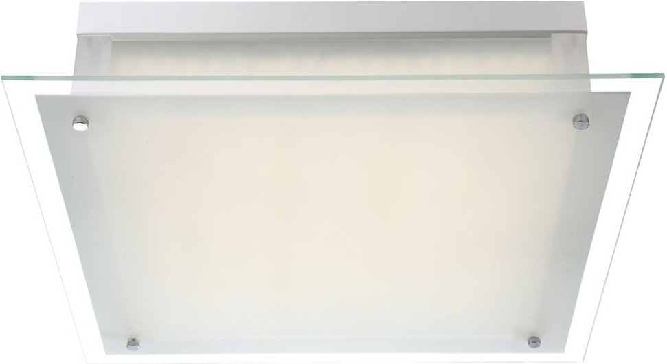 Globo - led Deckenleuchte Metall weiß Chrom 49322 dl metall WEIß, chrom, 1XLED