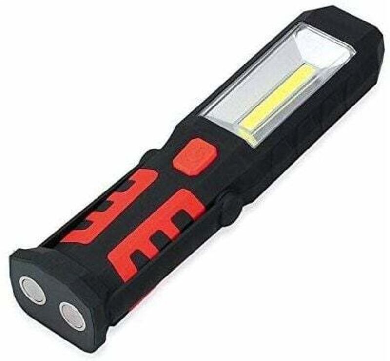 LED-Arbeitsleuchte, flexible Lampe, magnetische Taschenlampe, 180-Grad-Drehung (rot)