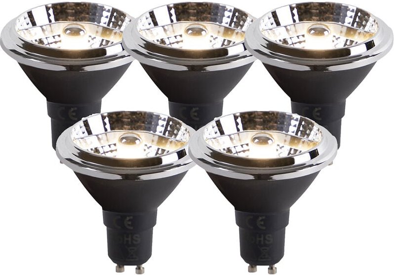 Luedd - Set aus 5 LED-Lampen AR70 GU10 6W 2000K-3000K dim to warm