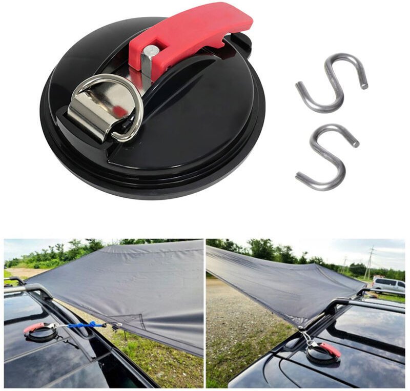 Set mit 2 Mehrzweck-Saugnäpfen für Autos, maximale Saugkraft 22 kg, für Markisen und Fahrzeugabdeckungen